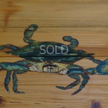 53-Crabby_9x19_wood board_SOLD