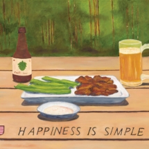 60-American happiness is simple_16x20_thick_border_12302016